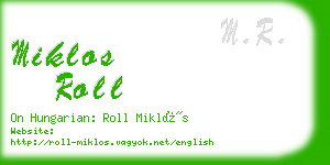 miklos roll business card